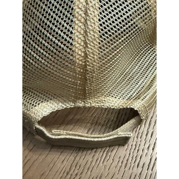 Vintage Distressed “Authentic” Trucker Hat with Gold Chain & Cherry Patch - Picture 5 of 7